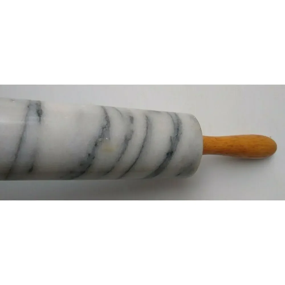 Heavy Marble Rolling Pin With Wooden Handles 18